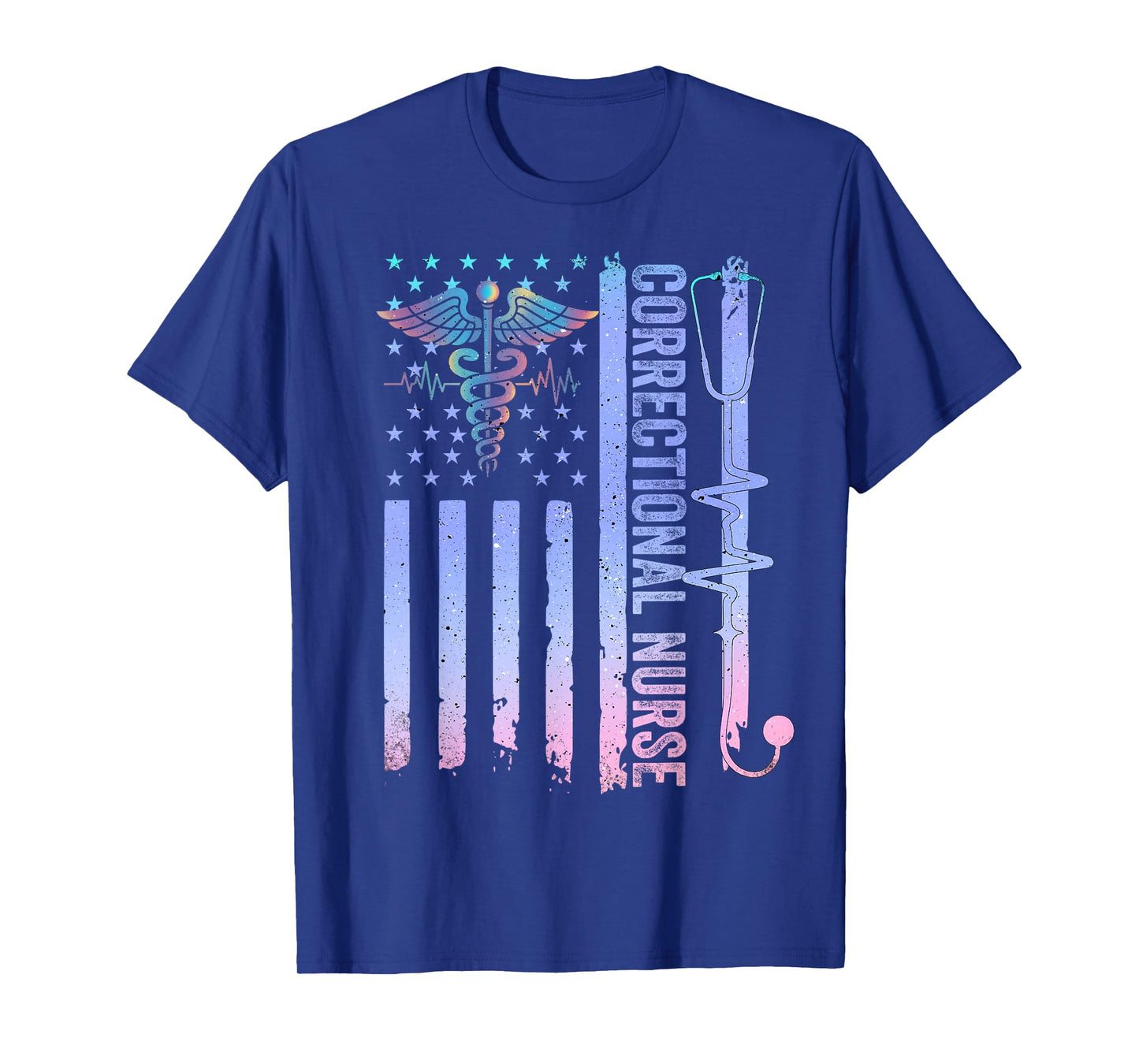 Correctional Nurse American Flag Corrections Nursing Squad T-Shirt