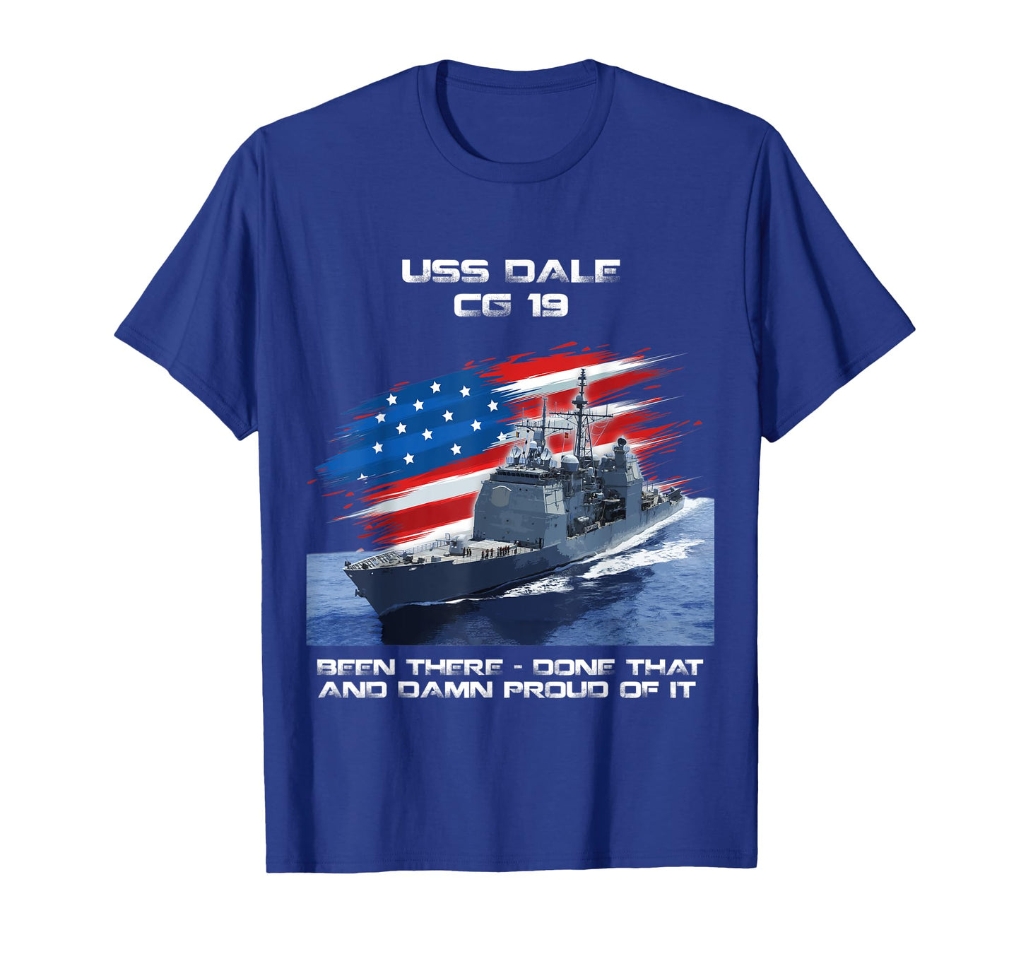 USS Dale CG-19 Class Cruiser American Flag Veteran Xmas T-Shirt for Women Men