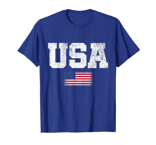 USA Men Women Patriotic American US Flag July 4th T-Shirt