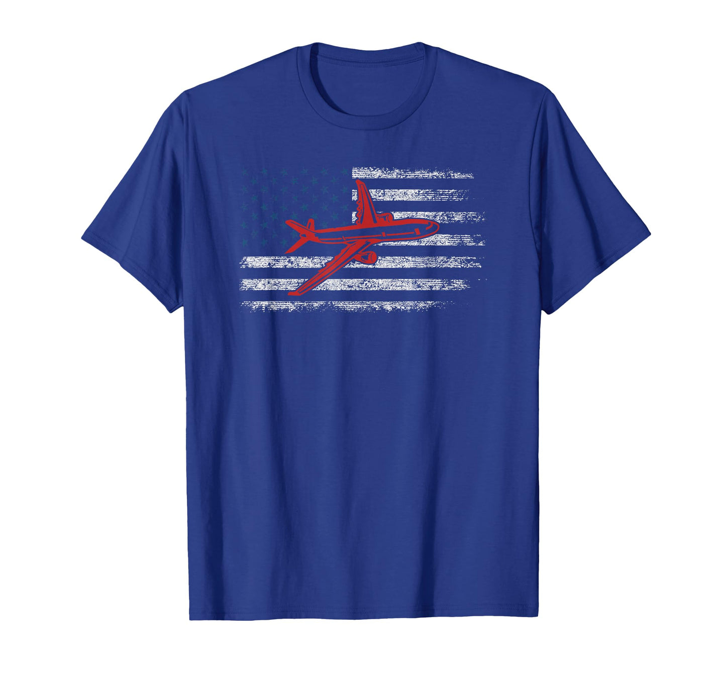 US Flag Airplane Patriotic American Pilot 4th of July T-Shirt