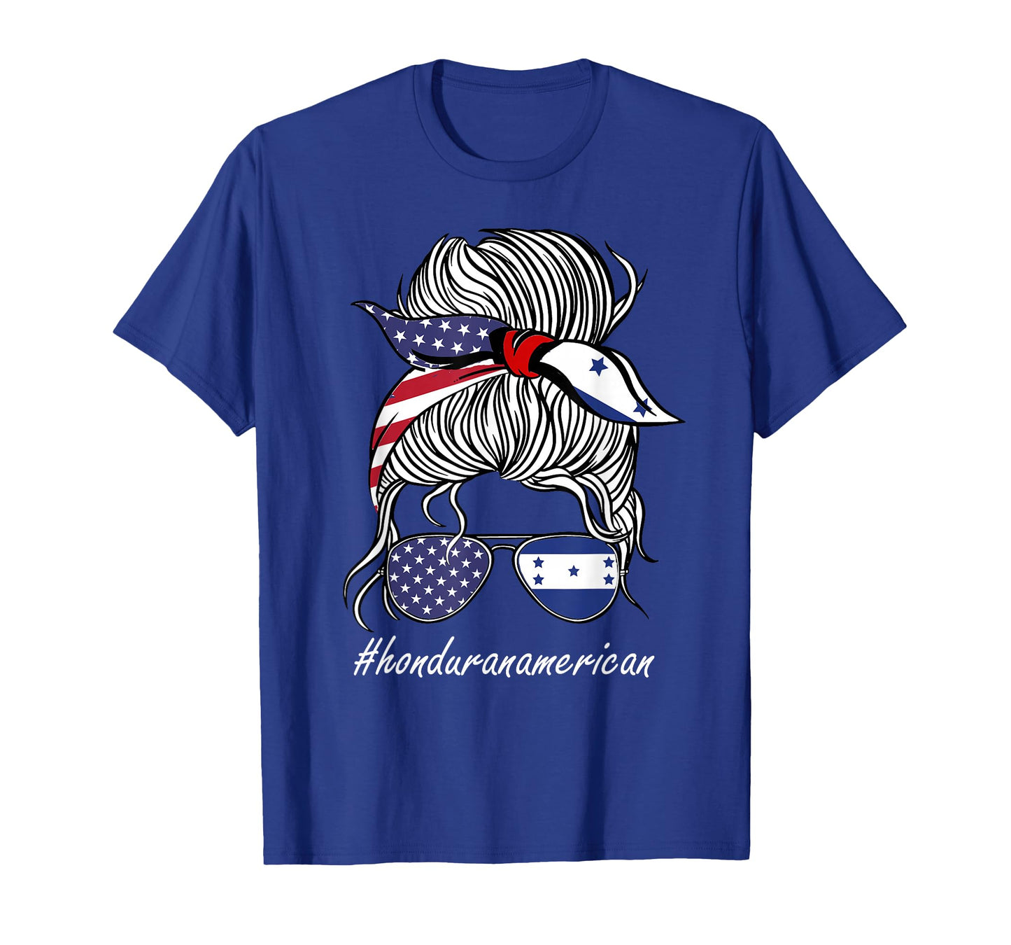 Honduras Heritage American Grown Women Girl Honduras Flag T-Shirt