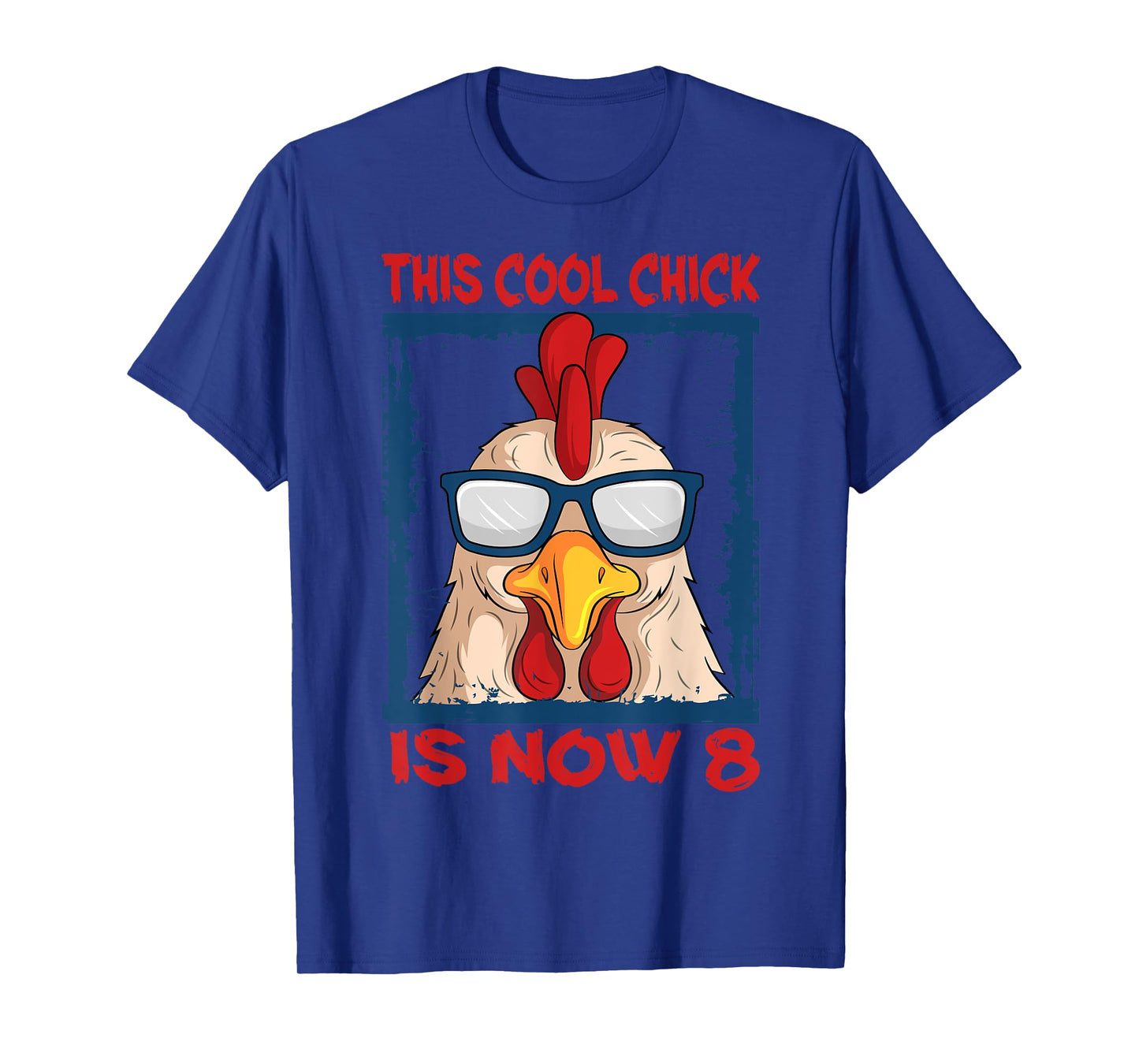 Chicken 8th Birthday Cool Chick Barnyard Farm Party Barn T-Shirt
