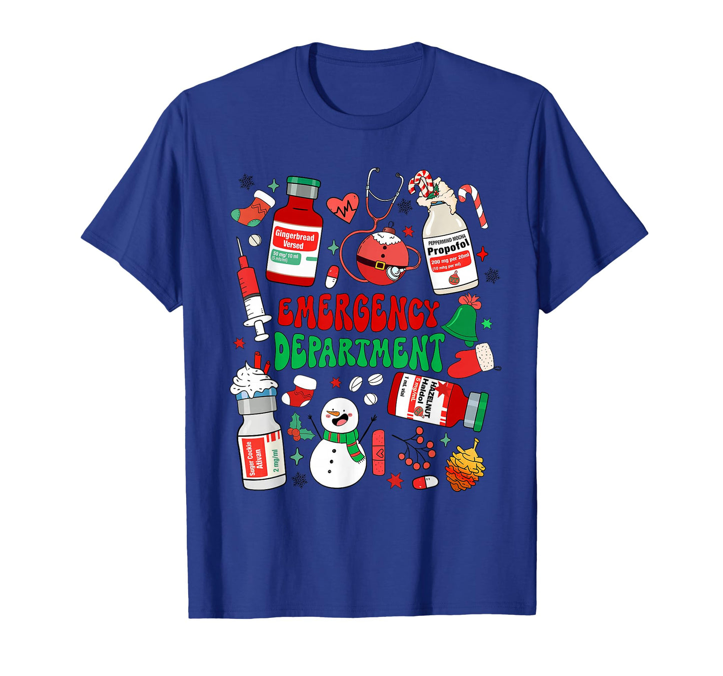 Christmas Emergency Room ER RN Nurse Department Healthcare T-Shirt
