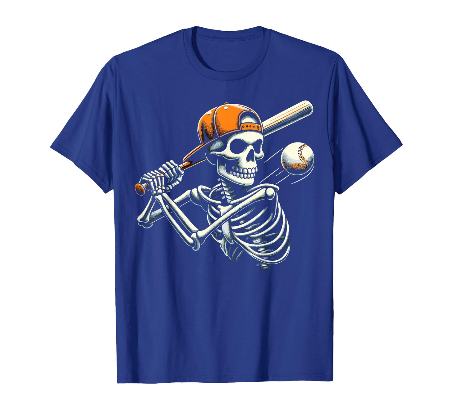 Halloween Boys Batting Skeleton Baseball T-Shirt