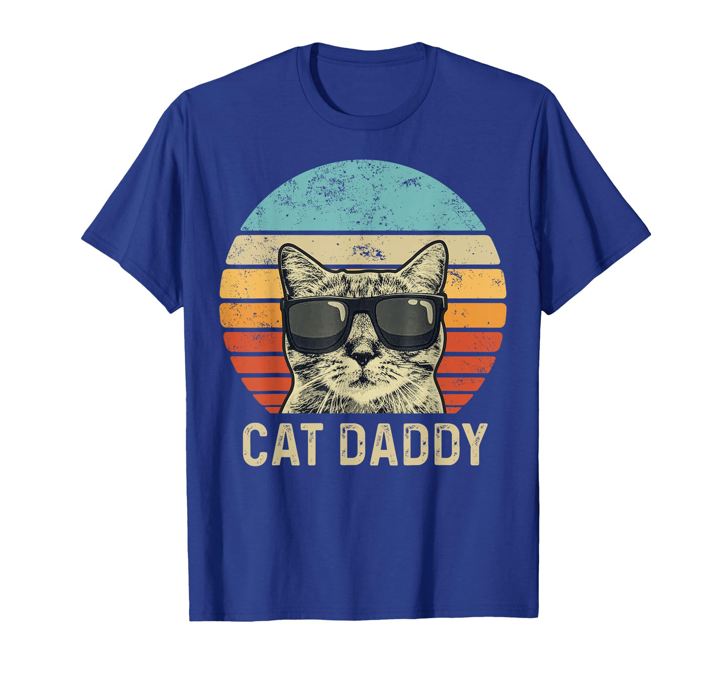 Cat Daddy Retro Cat Sunglasses Cool Cat Dad Gift Fathers Day T-Shirt