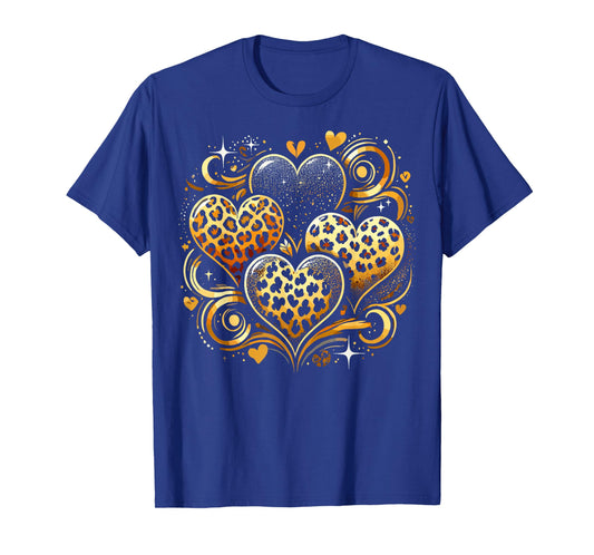 Cute Print Cheetah Heart T-Shirt