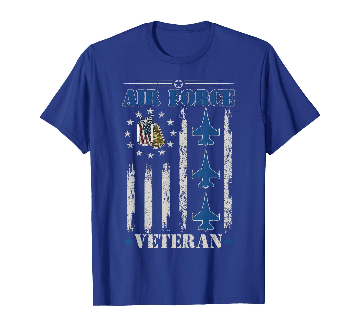Air Force Veteran Proud Distressed American Flag for Men T-Shirt