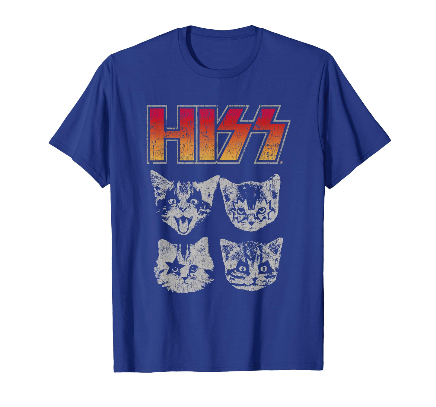 HISS Cat Funny Cats Kittens Rock Music Cat Lover Hiss T-Shirt, Black