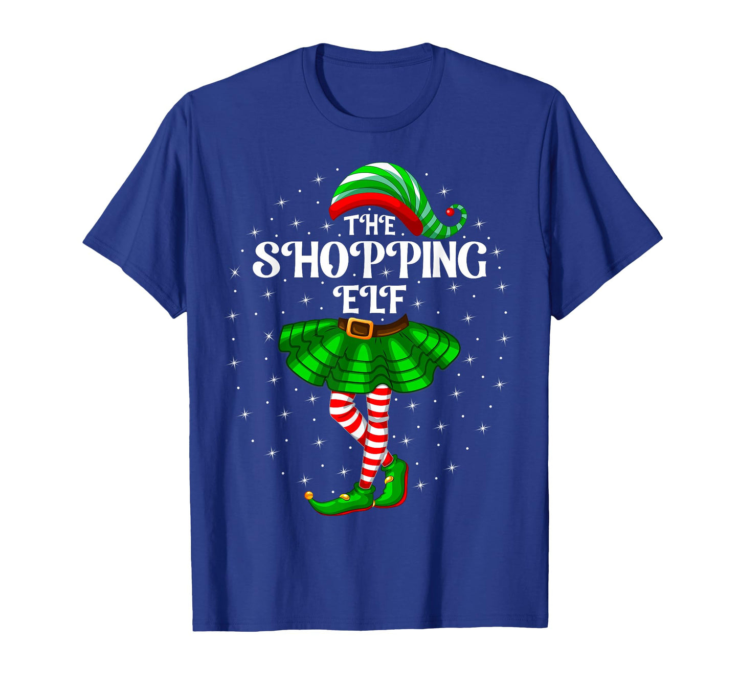 Xmas Family Matching Women Girls The Shopping Elf Christmas T-Shirt