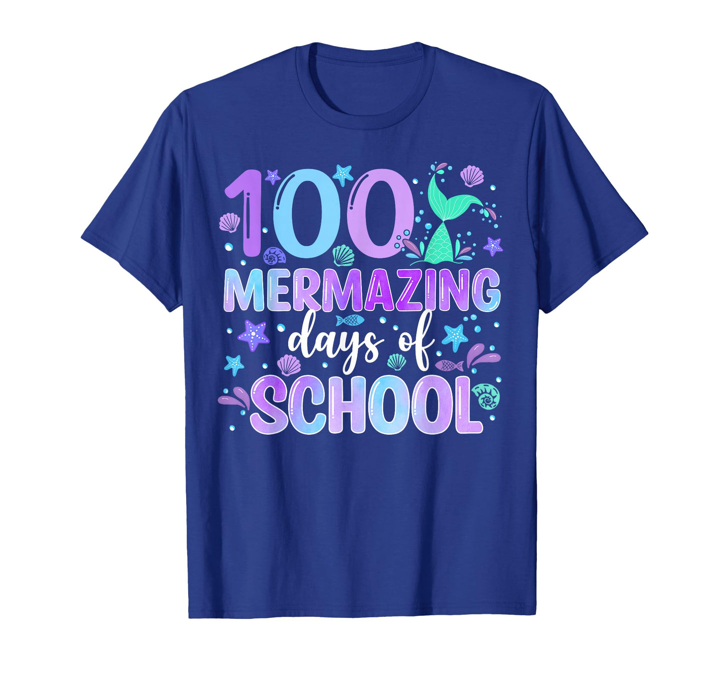 100 Mermazing Days of School Mermaid Teacher Girl Kid T-Shirt