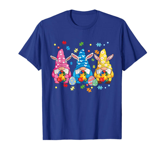 Autism Easter Gnomes Autism Awareness Easter Day Gnomes Egg T-Shirt