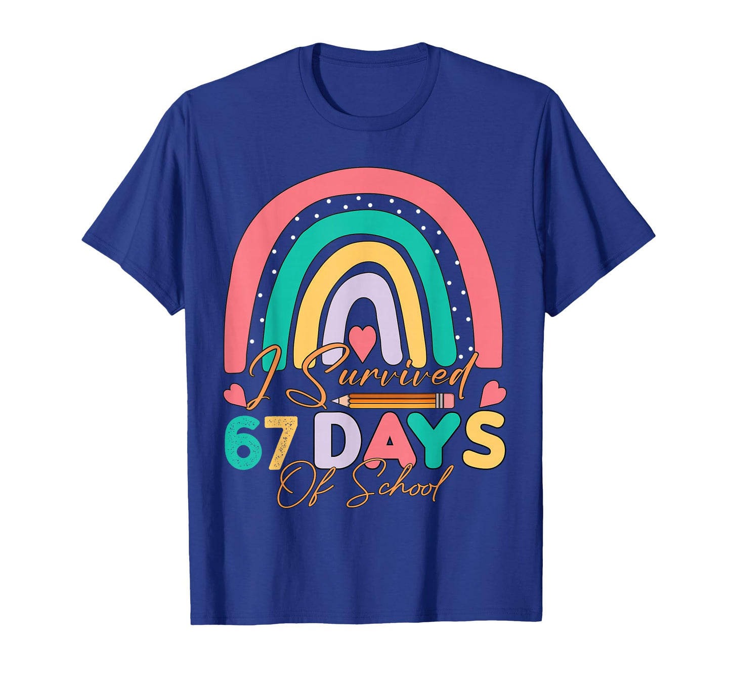 I Survived 67 Days of School Bruh Students Six Seven Funny T-Shirt