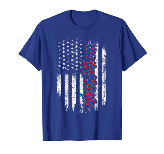 We The People American Flag 1776 Patriotic Happy 4th Of July T-Shirt