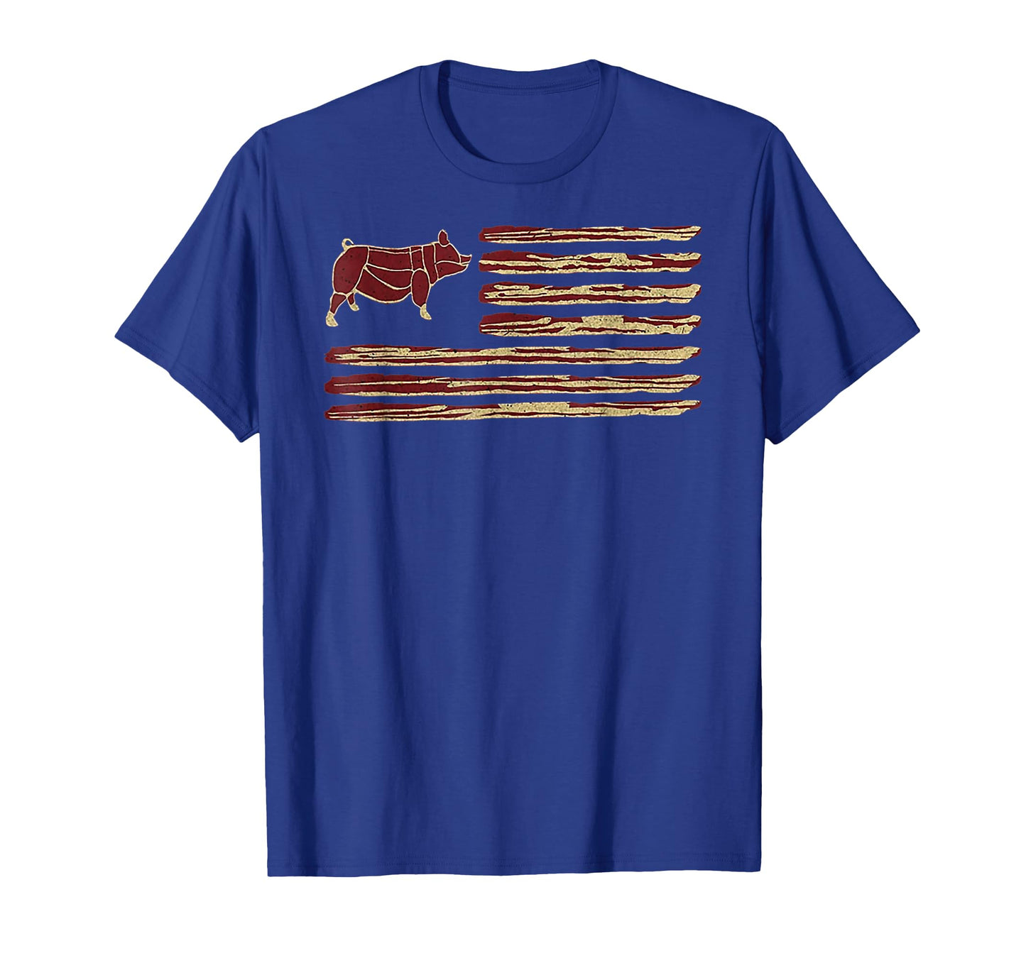 Bacon Flag Pig Vintage T-Shirt