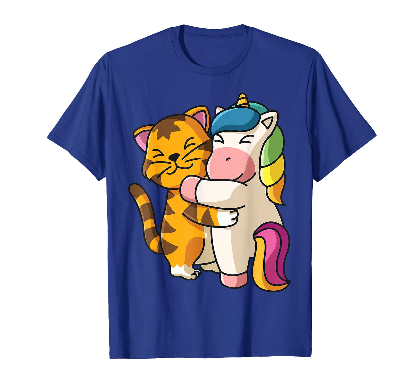 Tiger and Unicorn Cute Zoo Animals Hugging T-Shirt