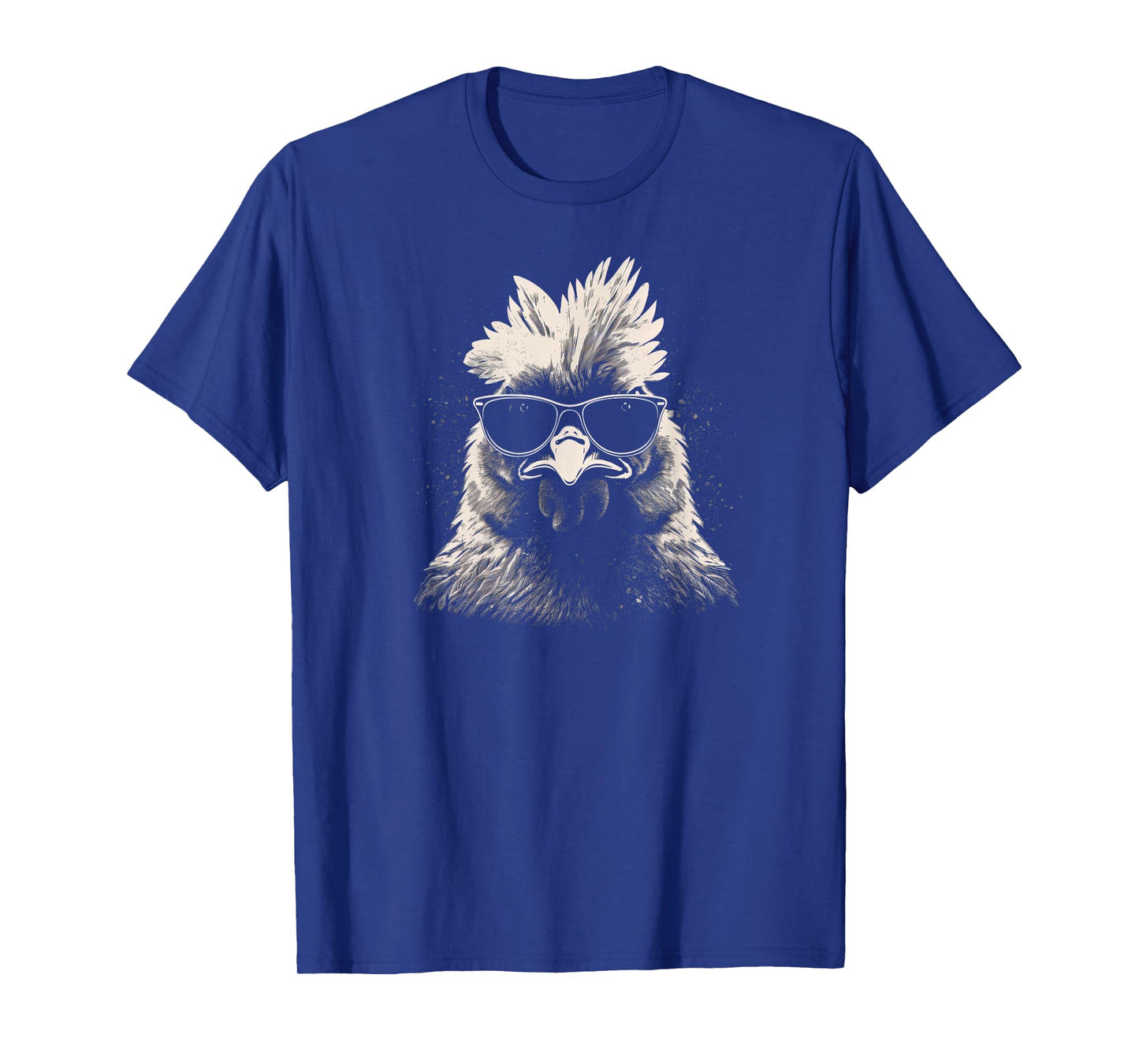 Cool Chicken With Sunglasses Sketch Punk Stencil Rooster T-Shirt
