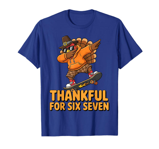 67 Thanksgiving Boys Six Seven Meme Brainrot Thankful for 67 T-Shirt
