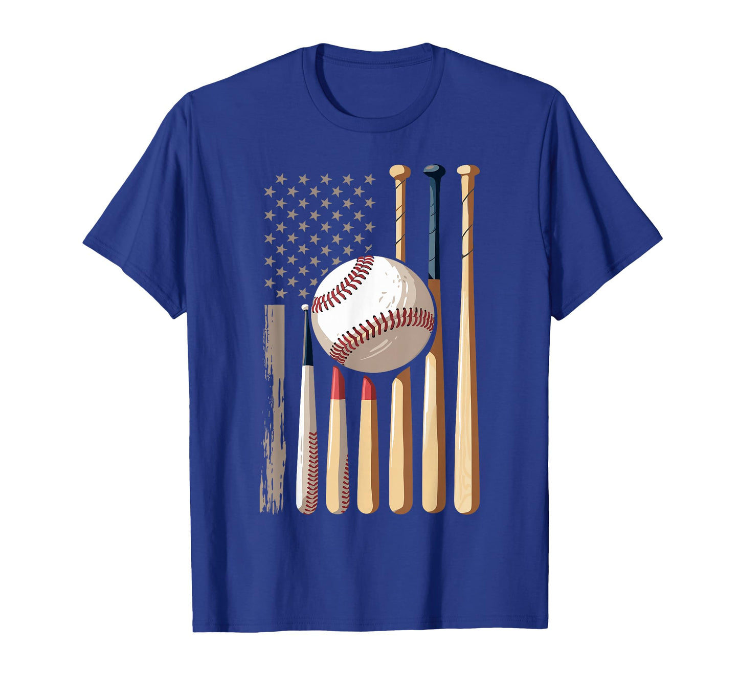 Baseball American Flag T-Shirt