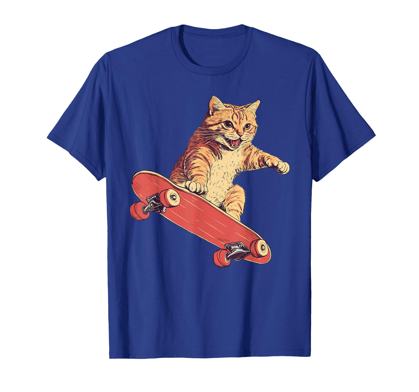 Funny Cat On A Skateboard Skateboarding T-Shirt