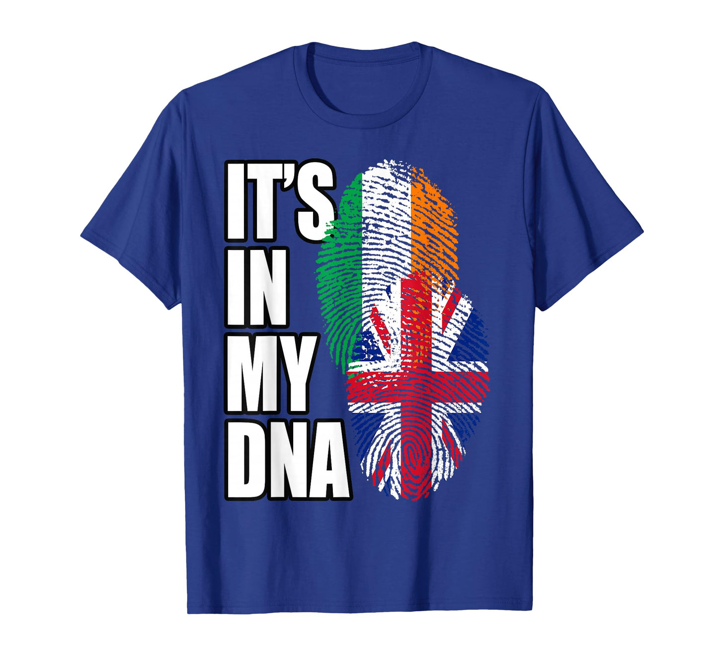 British And Irish Mix DNA Flag Heritage T-Shirt