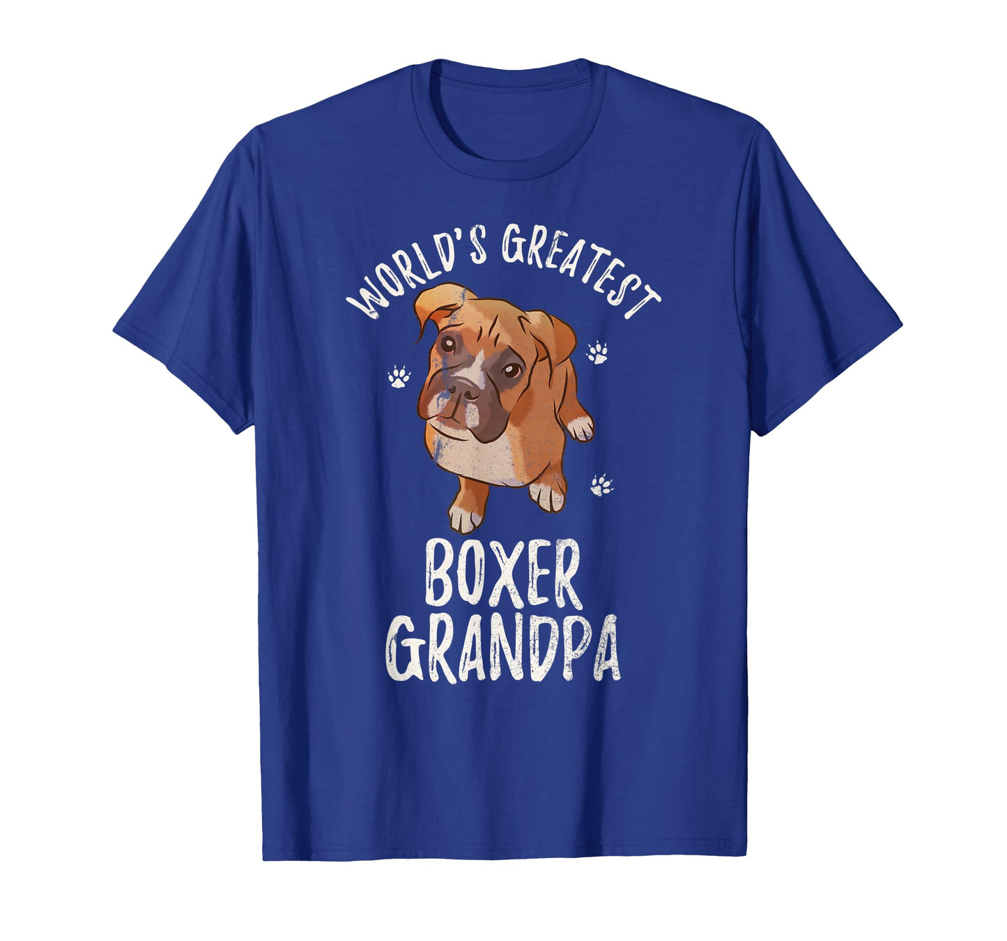 Vintage World's Greatest Boxer Grandpa Funny Puppy Pet Lover T-Shirt