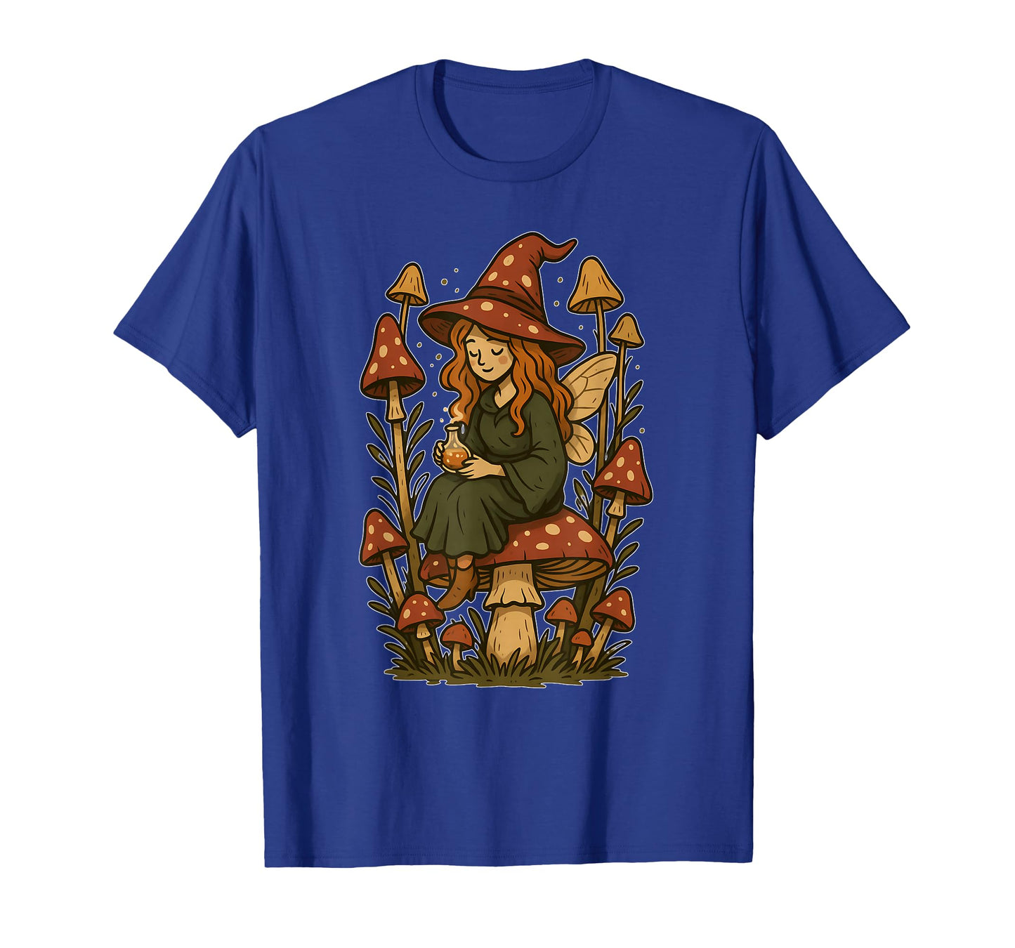 Forest Witch Fairy on Mushroom T-Shirt