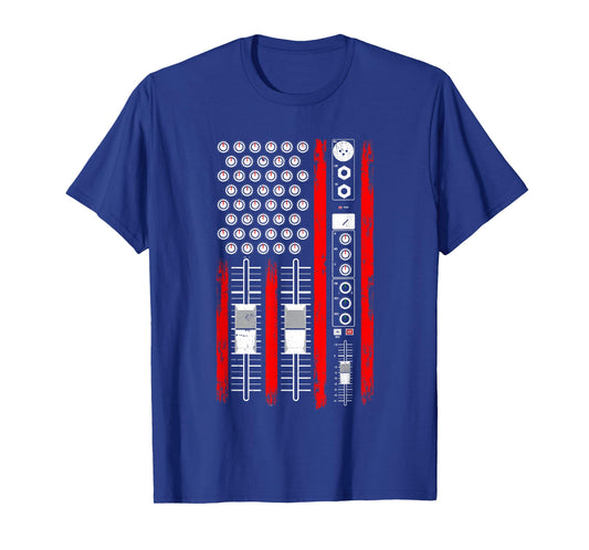 Cool Music Producer American Flag Patriotic DJ T-Shirt