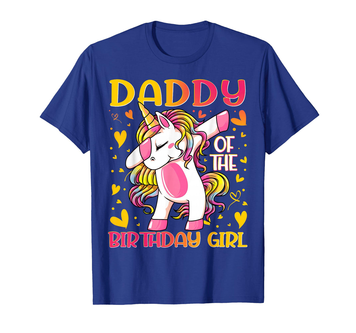 Daddy of the Birthday Girl Dabbing Unicorn Dad Daddy Gifts T-Shirt