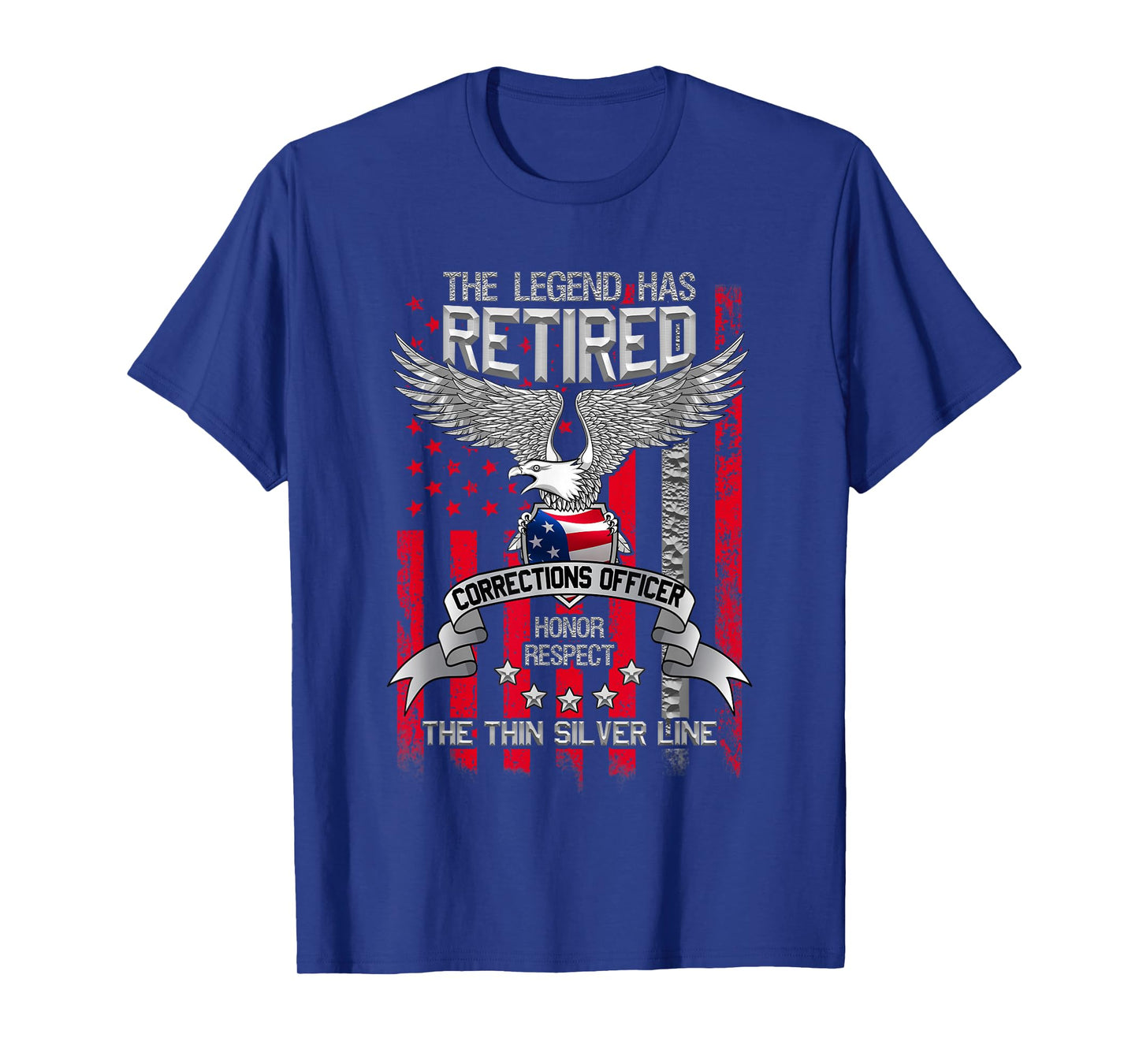 Correctional Officer Retirement Silver Line Corrections Gift T-Shirt