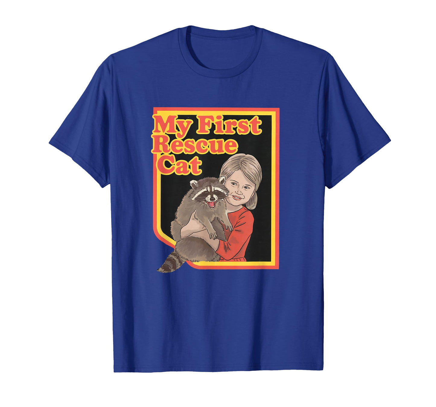 My First Rescue Cat Funny Dark Adult Humor Hilarious Vintage T-Shirt