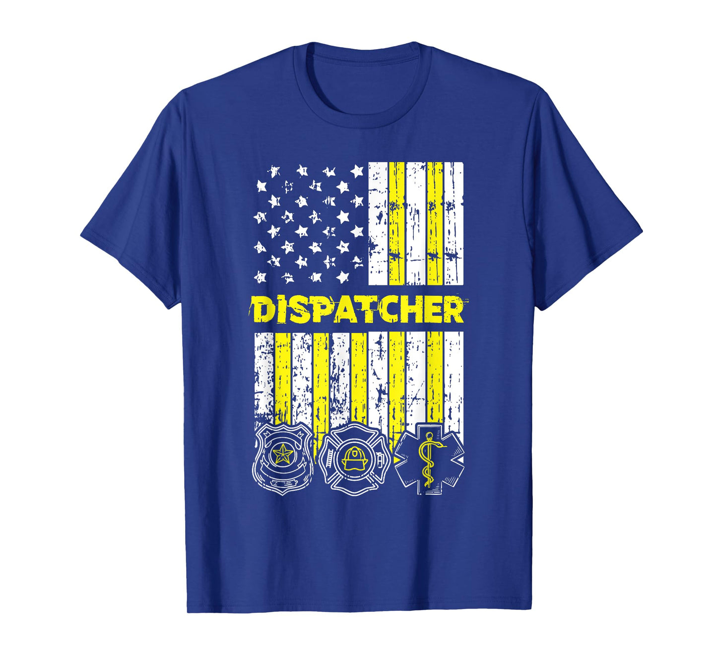 American Flag 911 Operator Dispatch-er Police Fire EMS Gift Women Kids Men T-Shirt