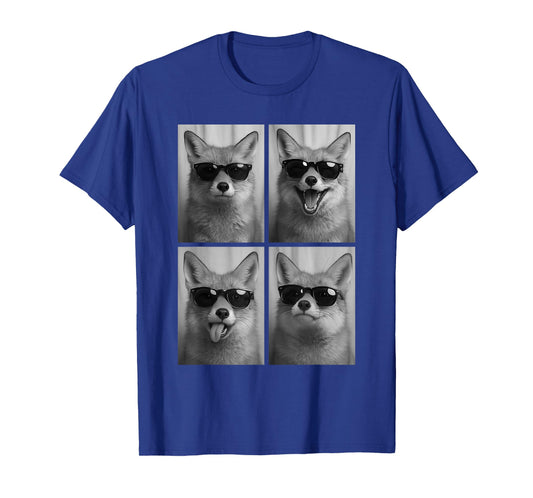 Cool Foxes Sunglasses Fox Jungle Animal Selfie Booth T-Shirt