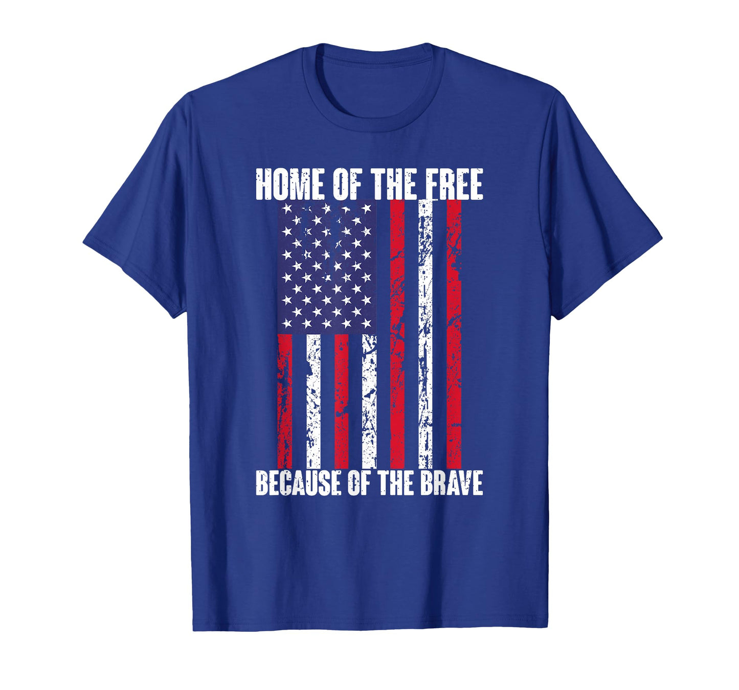 American Flag Veteran: Home Of The Free Because Brave T-Shirt