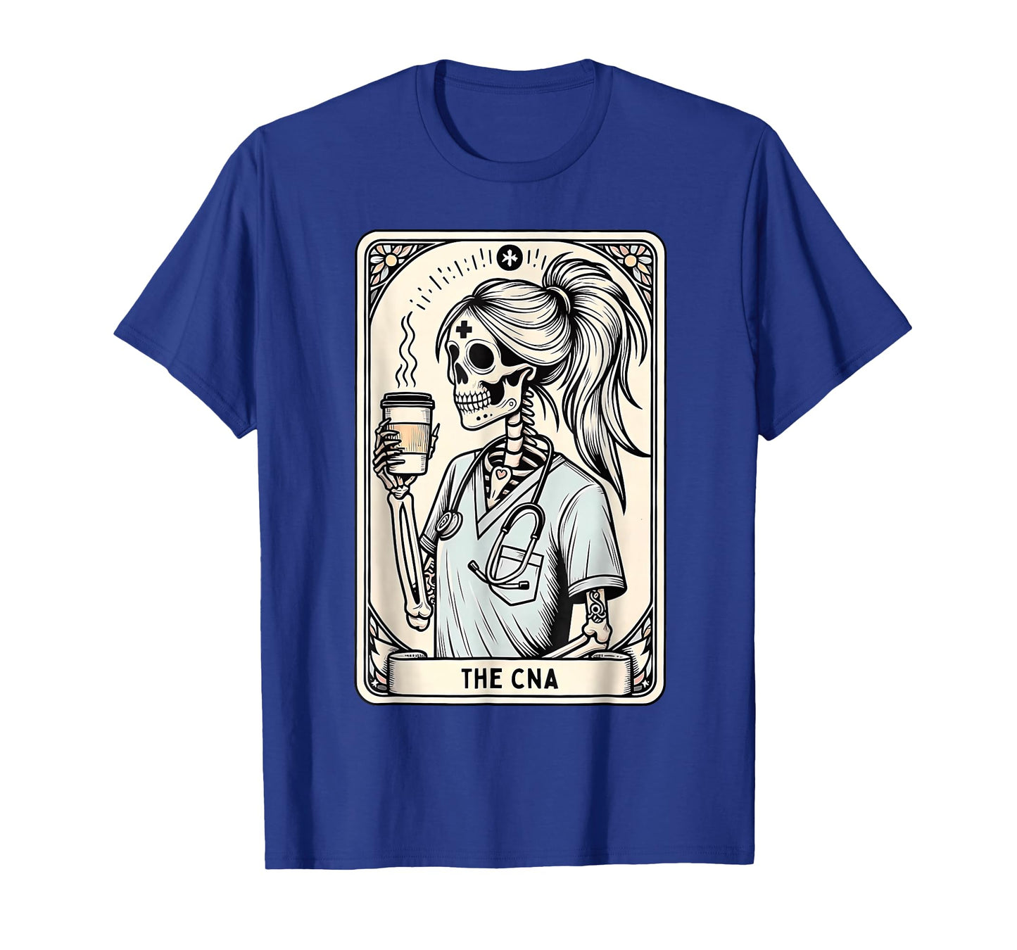 Certified Nurse Assistant Tarot Card Skeleton CNA Halloween T-Shirt