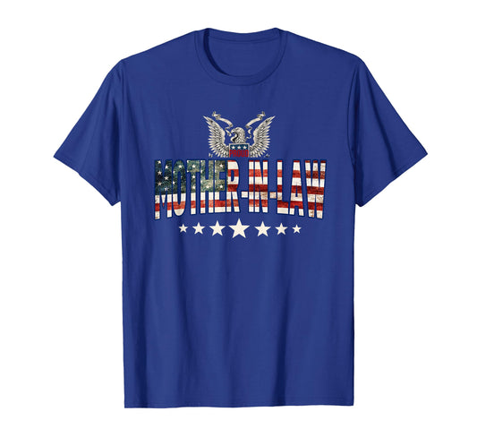 Proud Mother-in-law Patriotic US Flag Mother's Day Veteran T-Shirt