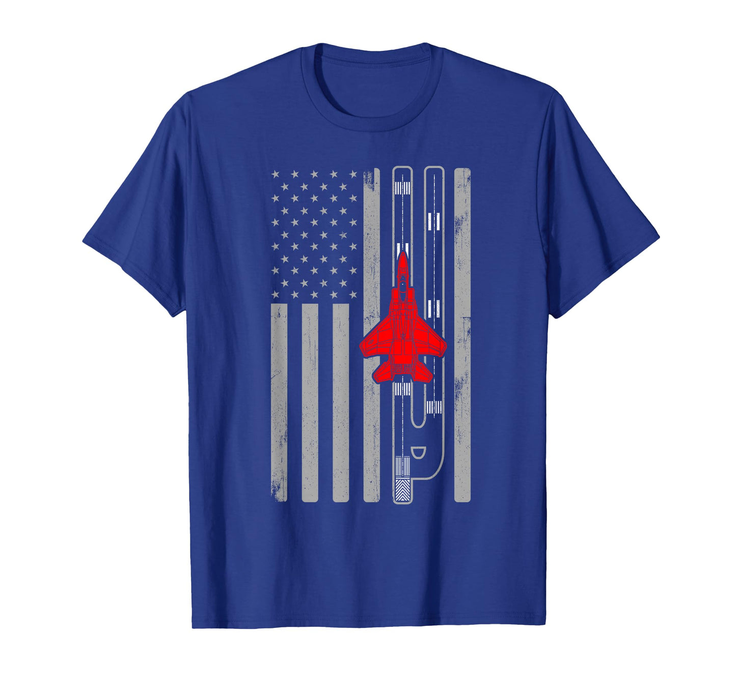 F-15 Eagle Fighter Jet Plane American Flag F15 T-Shirt