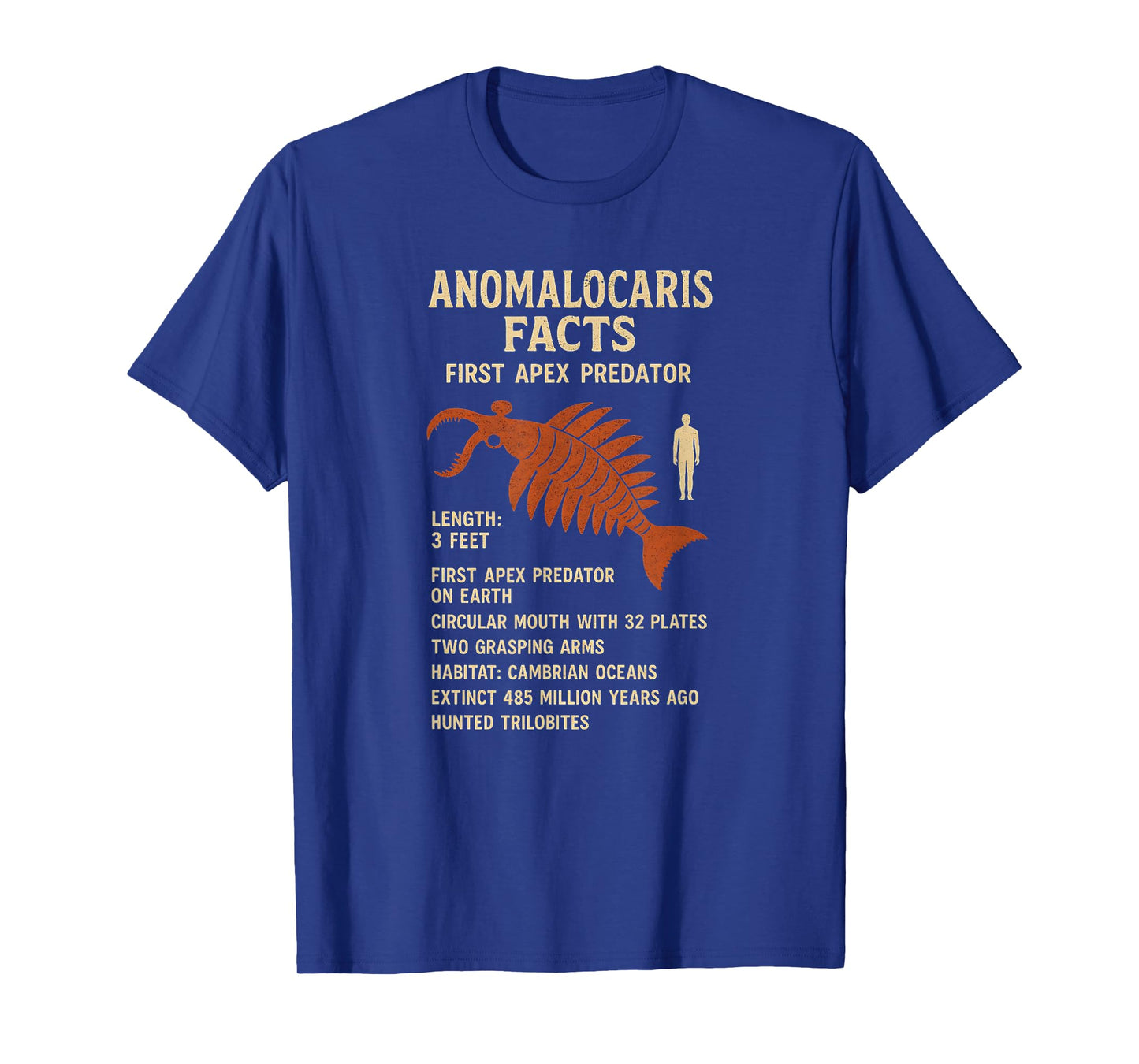 Anomalocaris Facts First Apex Predator Cambrian T-Shirt