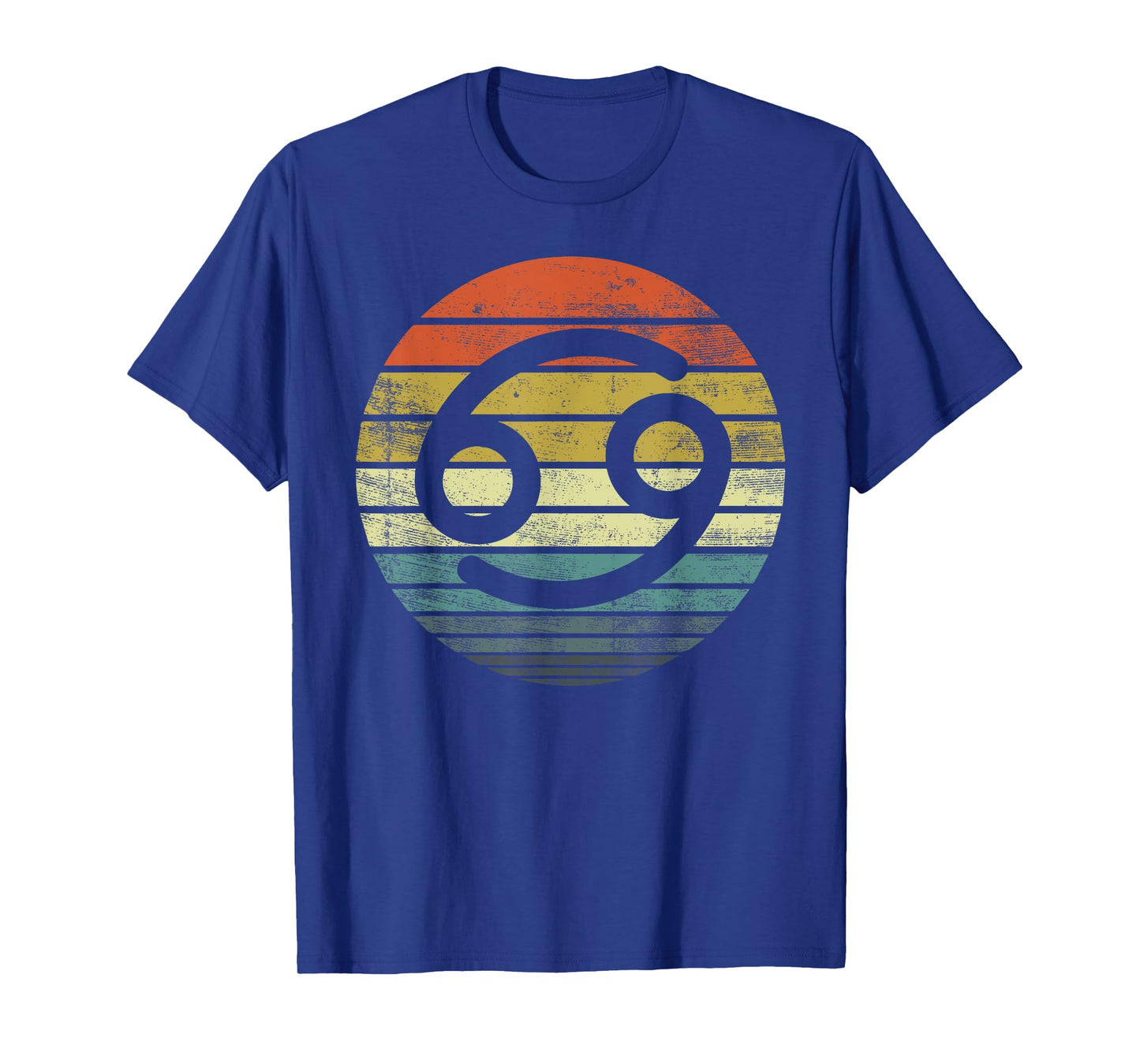 Cancer Gifts Funny Retro Sunset Zodiac Sign Birthday T-Shirt