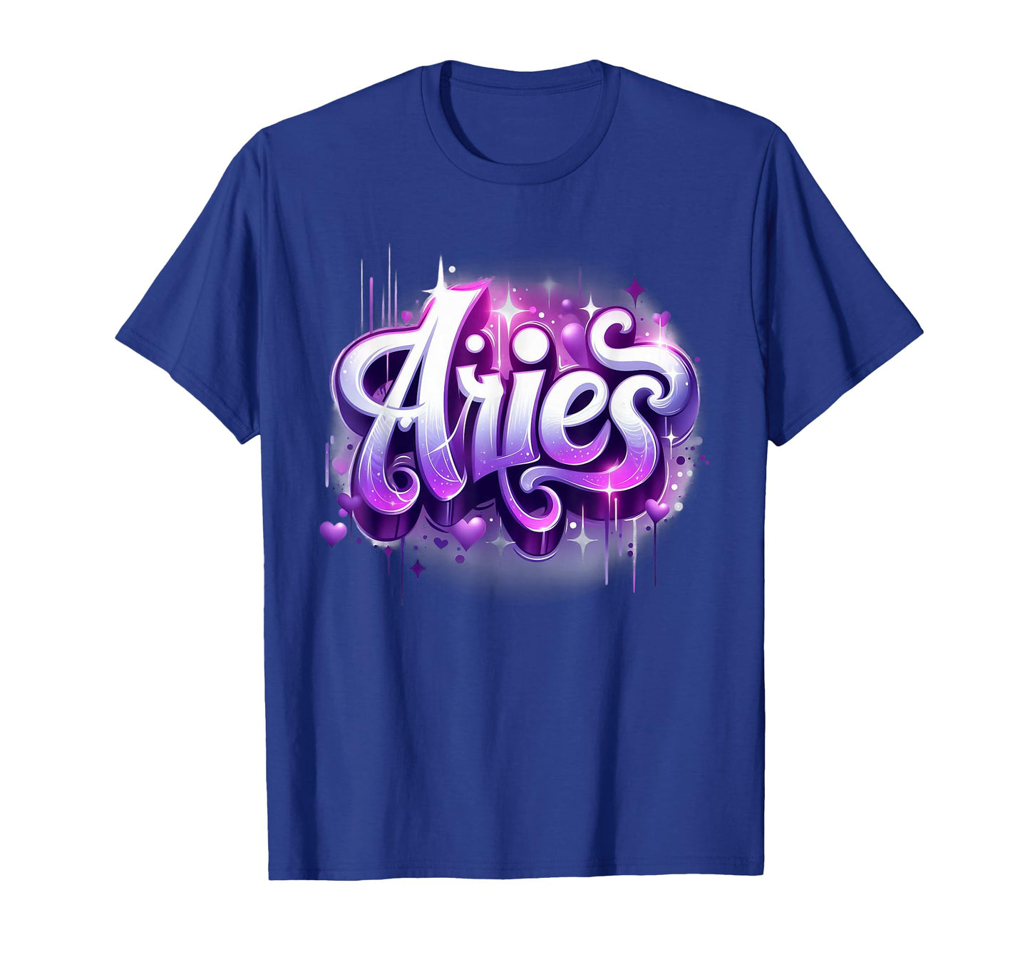 Pink & Purple Aries Zodiac Star Sign T-Shirt