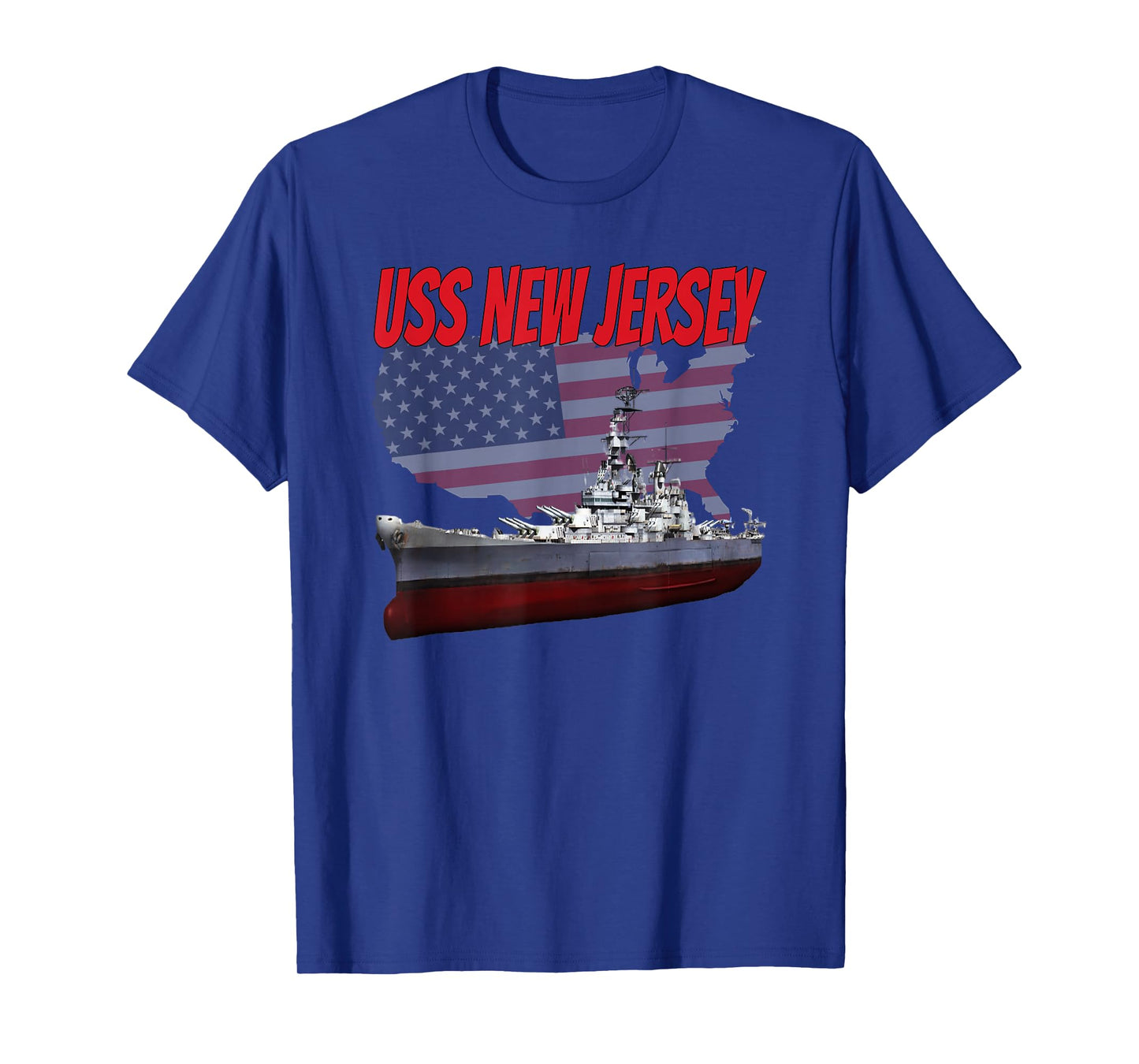 WW2 Battleship USS New Jersey BB-62 World War 2 Ship Boys T-Shirt