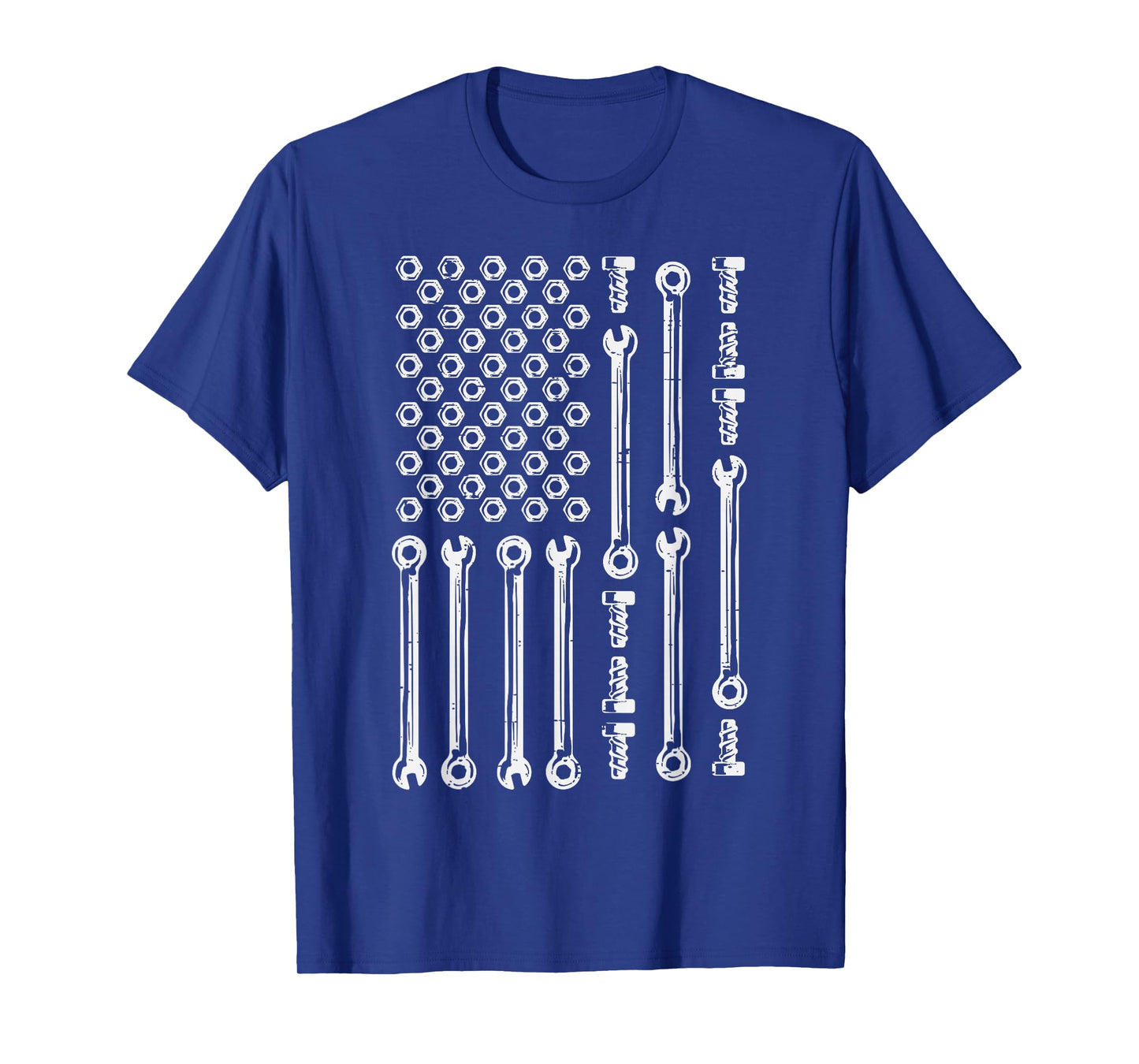 USA Flag Wrenches Car Auto Mechanic Garage Patriotic Men Dad T-Shirt