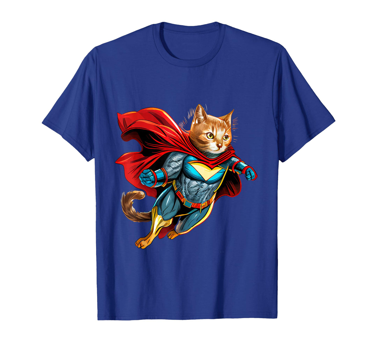 Superhero Cat Red Cape Super Hero Cat Kitten Kitty T-Shirt