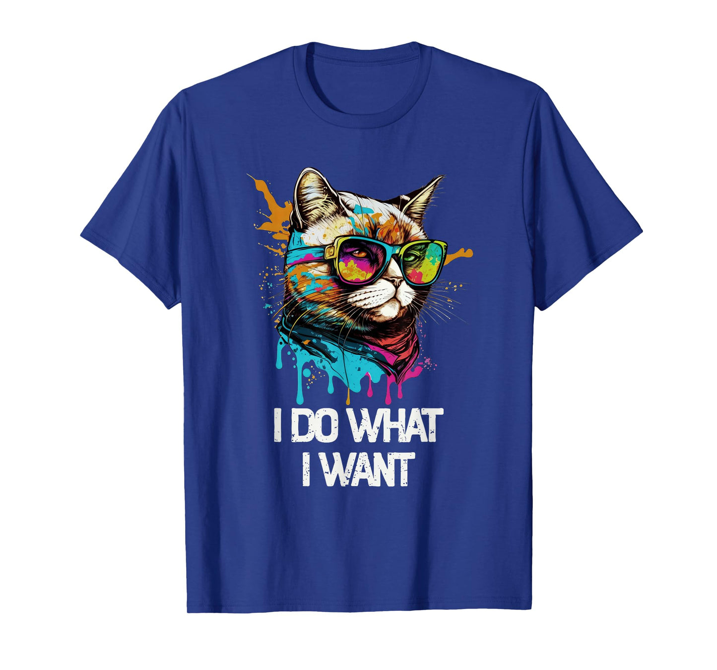 I Do What I Want Cat with Sunglasses T-Shirt