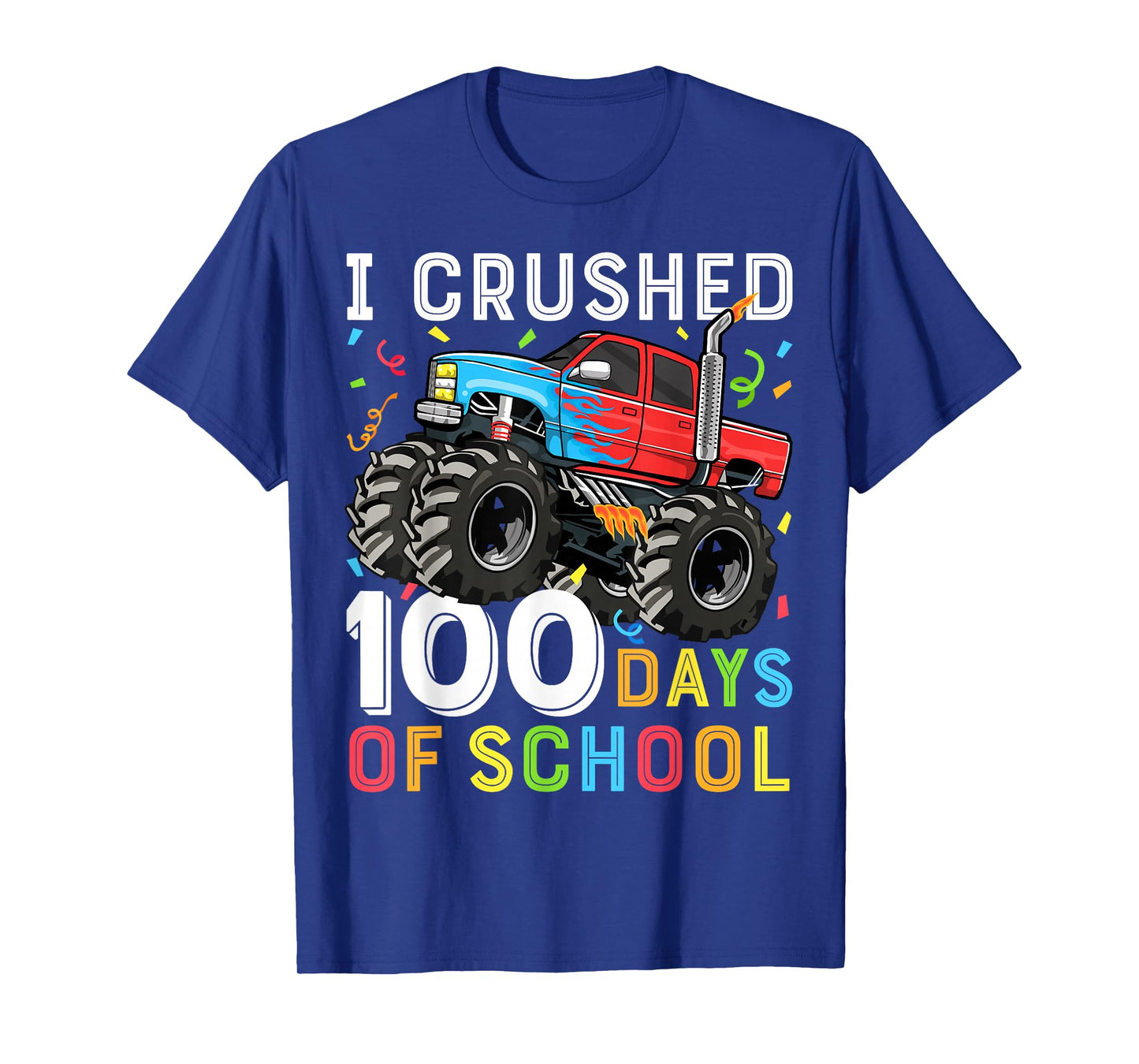 100 Days of School Monster Truck 100th Day of School Boys T-Shirt