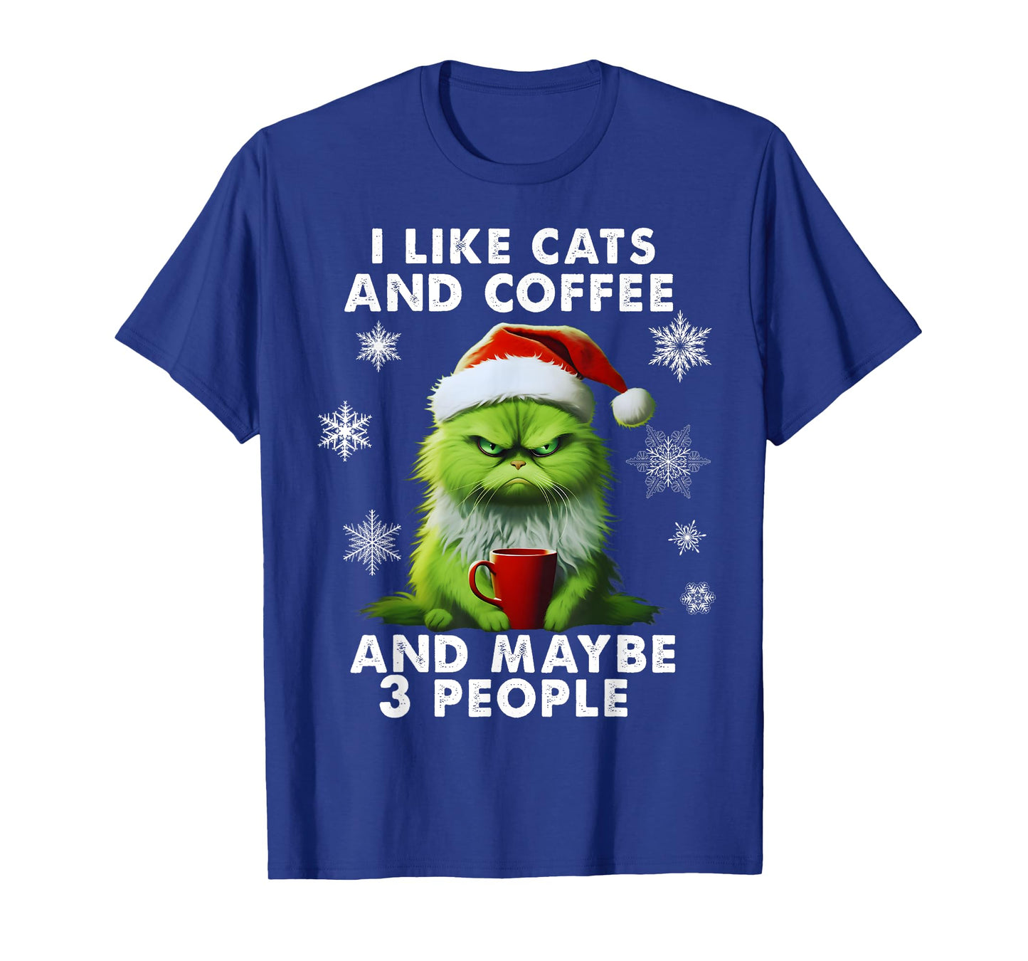 I Like Cats And Coffee And Maybe 3 People Funny Love Cats T-Shirt