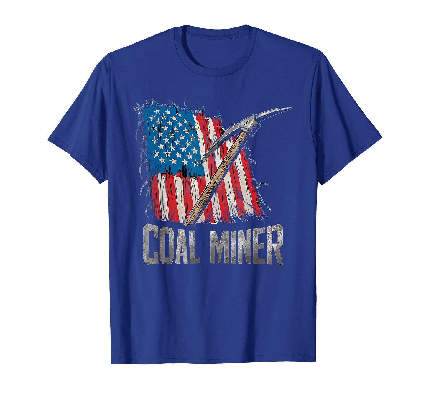 American USA Flag Coal Miner Mining Miners Carbon Coals Mine T-Shirt for Women Men