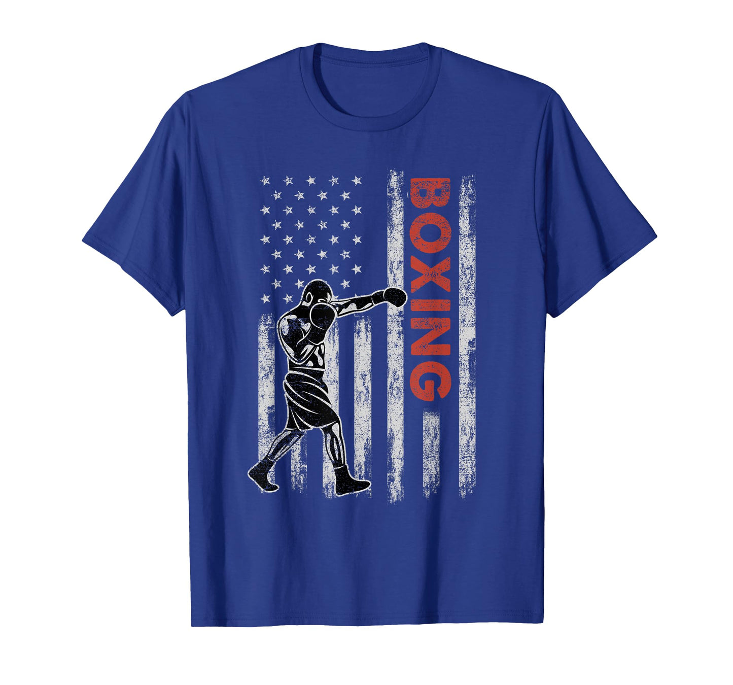 Boxing Lovers Vintage American Flag 4th Of July Gift T-Shirt for Women Kids Men