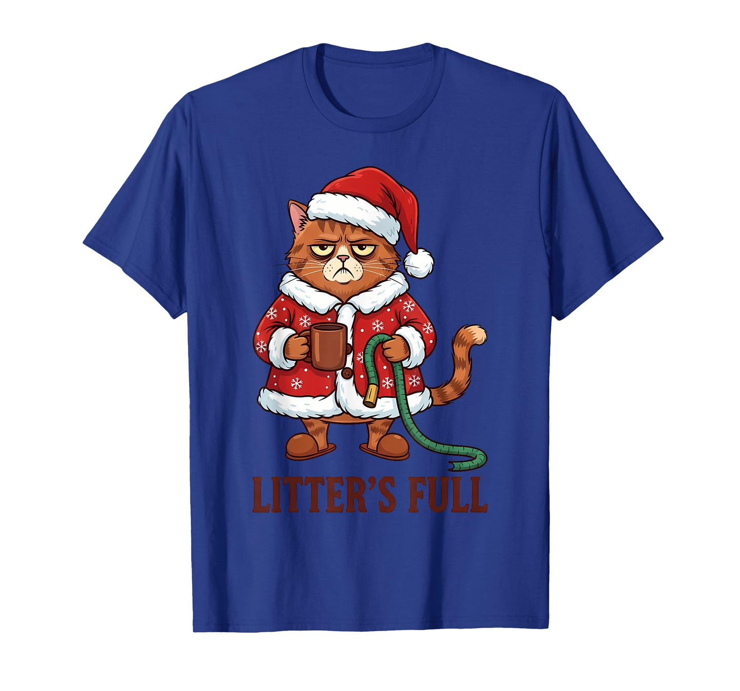 Litter’s Full Funny Cat Lovers Christmas Xmas Cat Meme T-Shirt