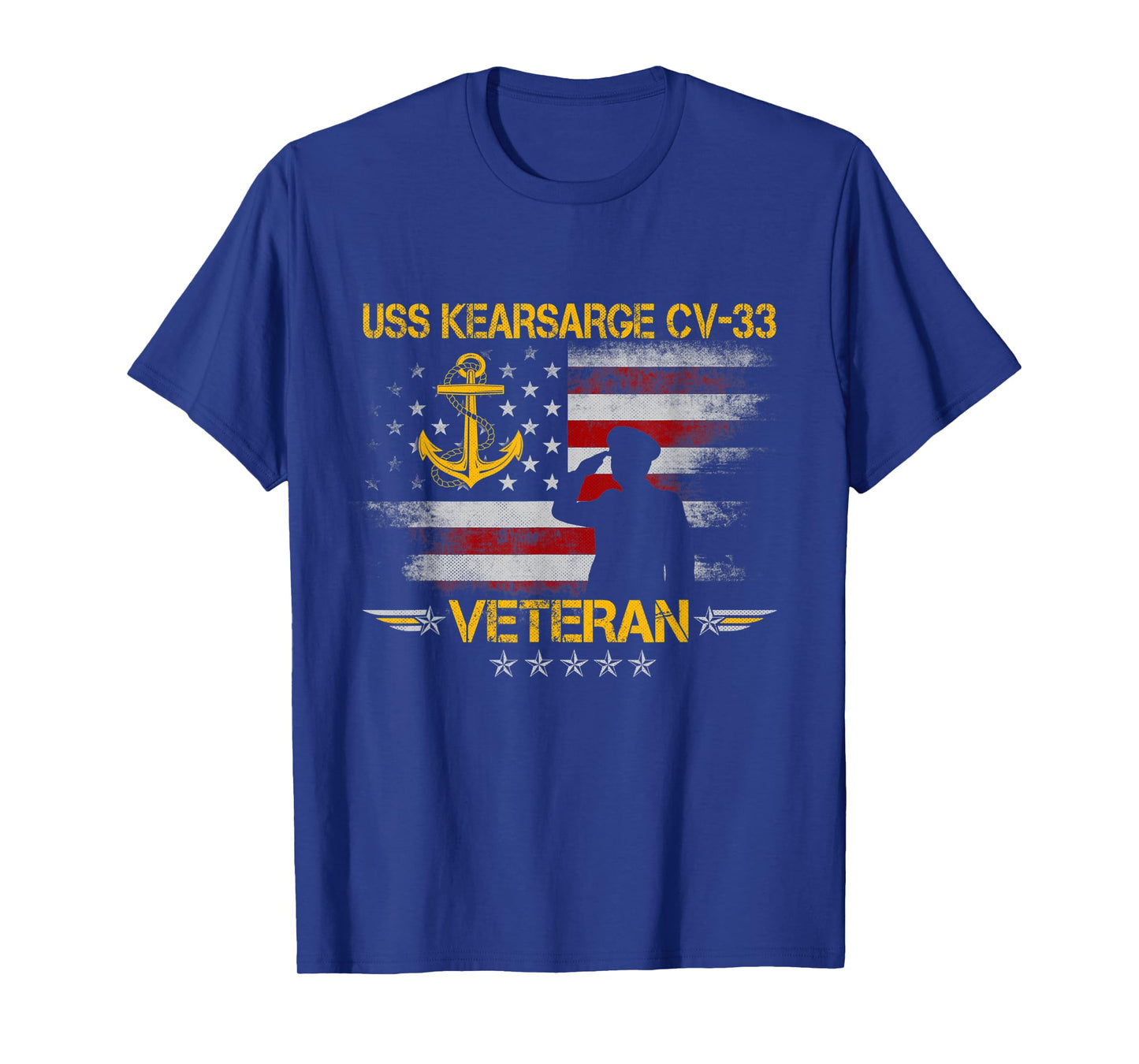 USS Kearsarge (CV-33) Aircraft Carrier Veteran Flag Vintage T-Shirt