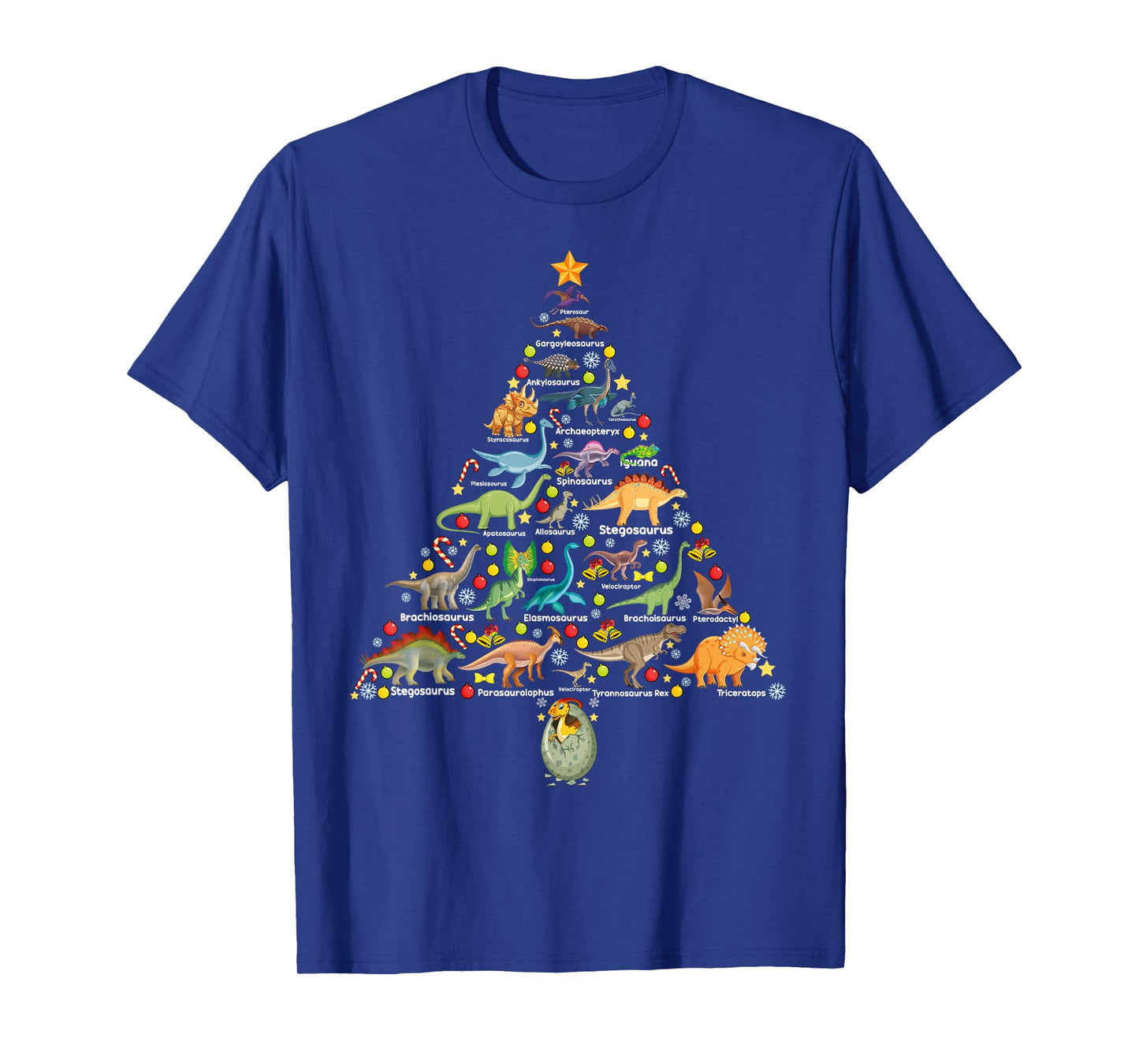 Fanny Dinosaur Christmas Tree Cute Dino Xmas Gifts for Kids T-Shirt